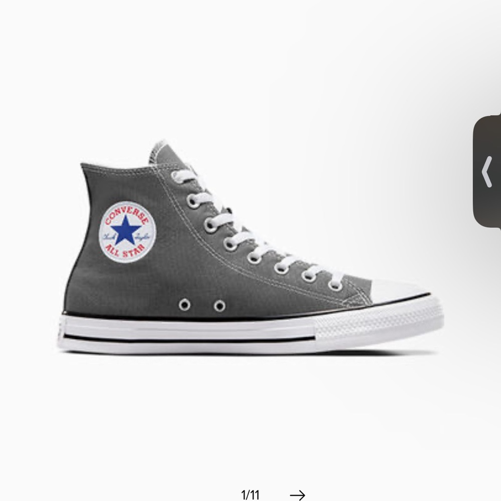 gray converse high top gently worn mens 8/womens 10